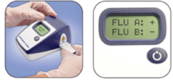 Image: Last steps in post-specimen-collection workflow of the BD Veritor System for Rapid Detection of Flu A+B (Photo courtesy of BD).